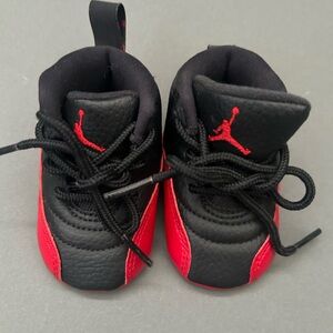 NEWBORN INFANT NIKE AIR JORDAN RETRO 8 PLAYOFFS FLU GAMES SIZE 1C